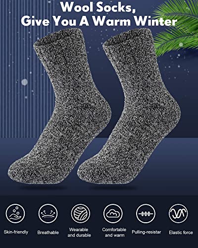 JaGely 20 Pairs Women Knit Wool Socks Bulk Thick Warm Winter Crew Gifts Athletic Hiking Soft Casual Socks3