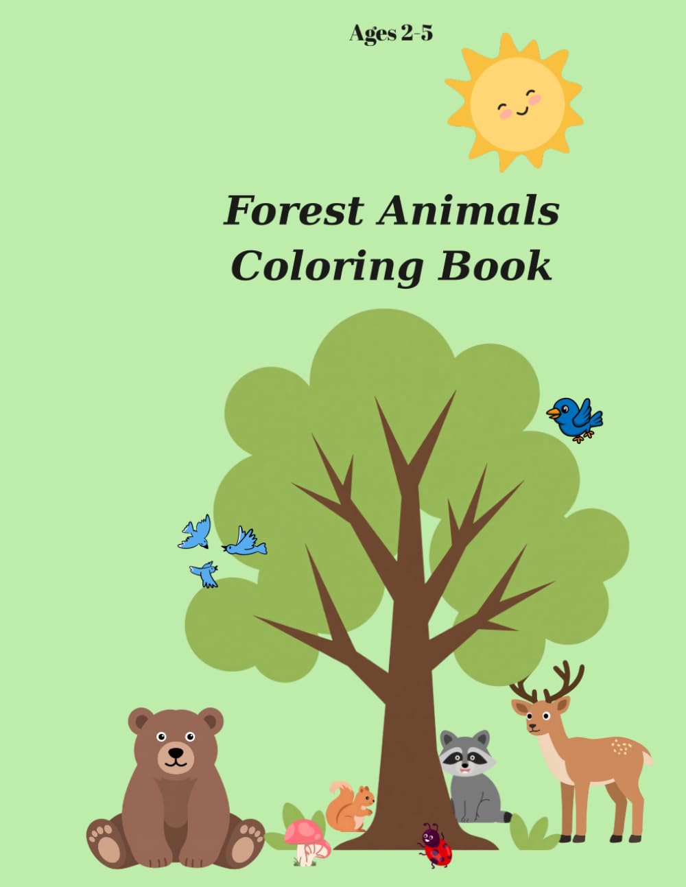 Forest Animals Coloring Book: Big Simple Desing