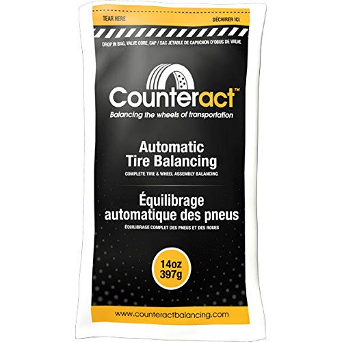 Counteract 14OZ-B4 Centrifugal Force Tire/Wheel Balancing Beads - Off-Road Vehicles, Light Duty Truck Tires, (4) 14oz Balance Bead Bags, (4) Valve Caps and Cores