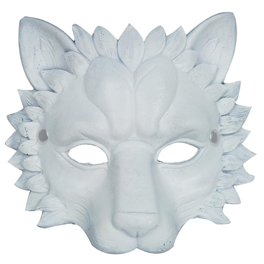 NUOBESTY Lion Mask Animal Half Mask Novelty Halloween Masquerade Cosplay Costume Prop for Halloween Party Supplies