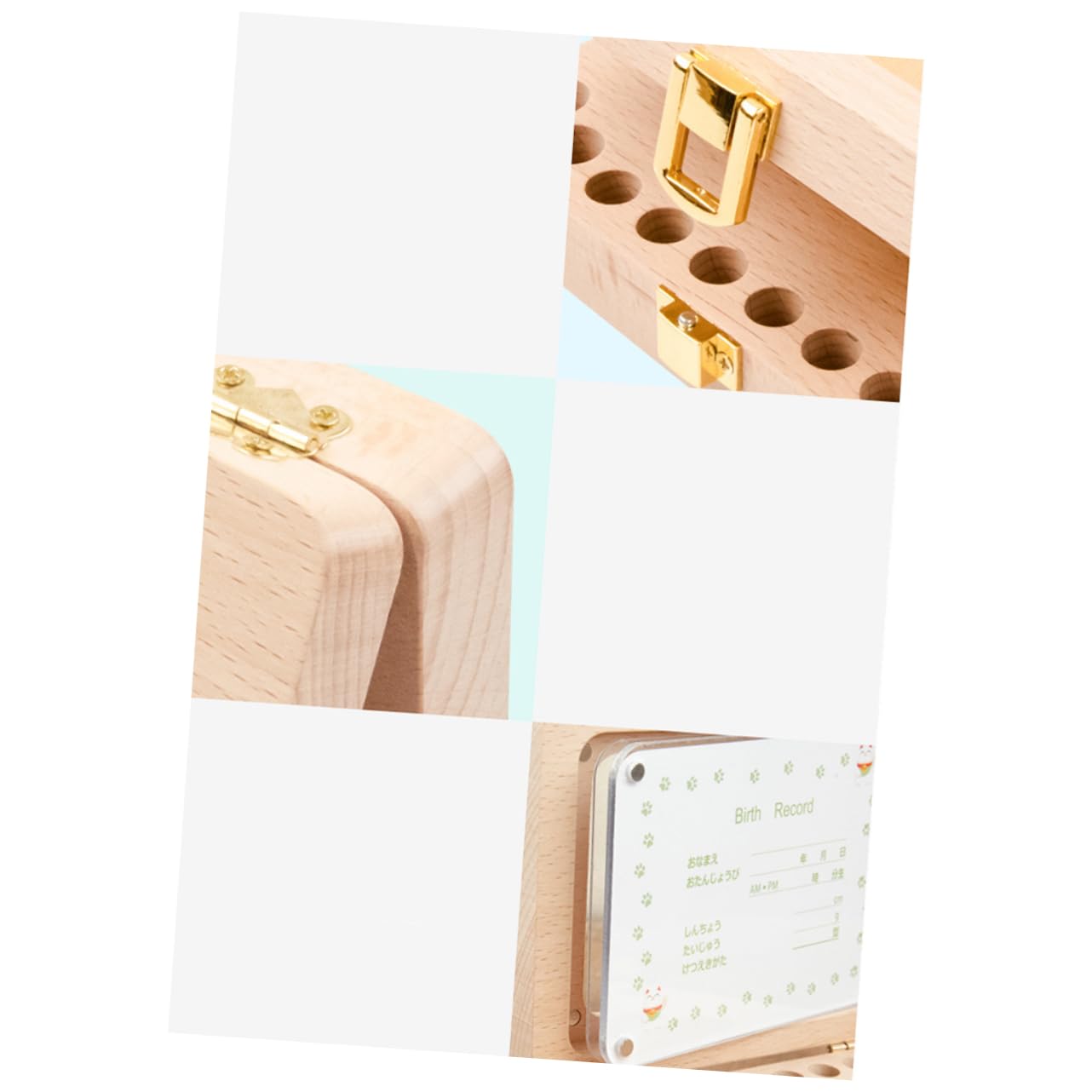KOMBIUDA Caja caja de deciduos de lanugo de bebé regalo de chicas regalo infantil recuerdo de los de leche regalos de niñas regalos de bebé de madera niño Bambú