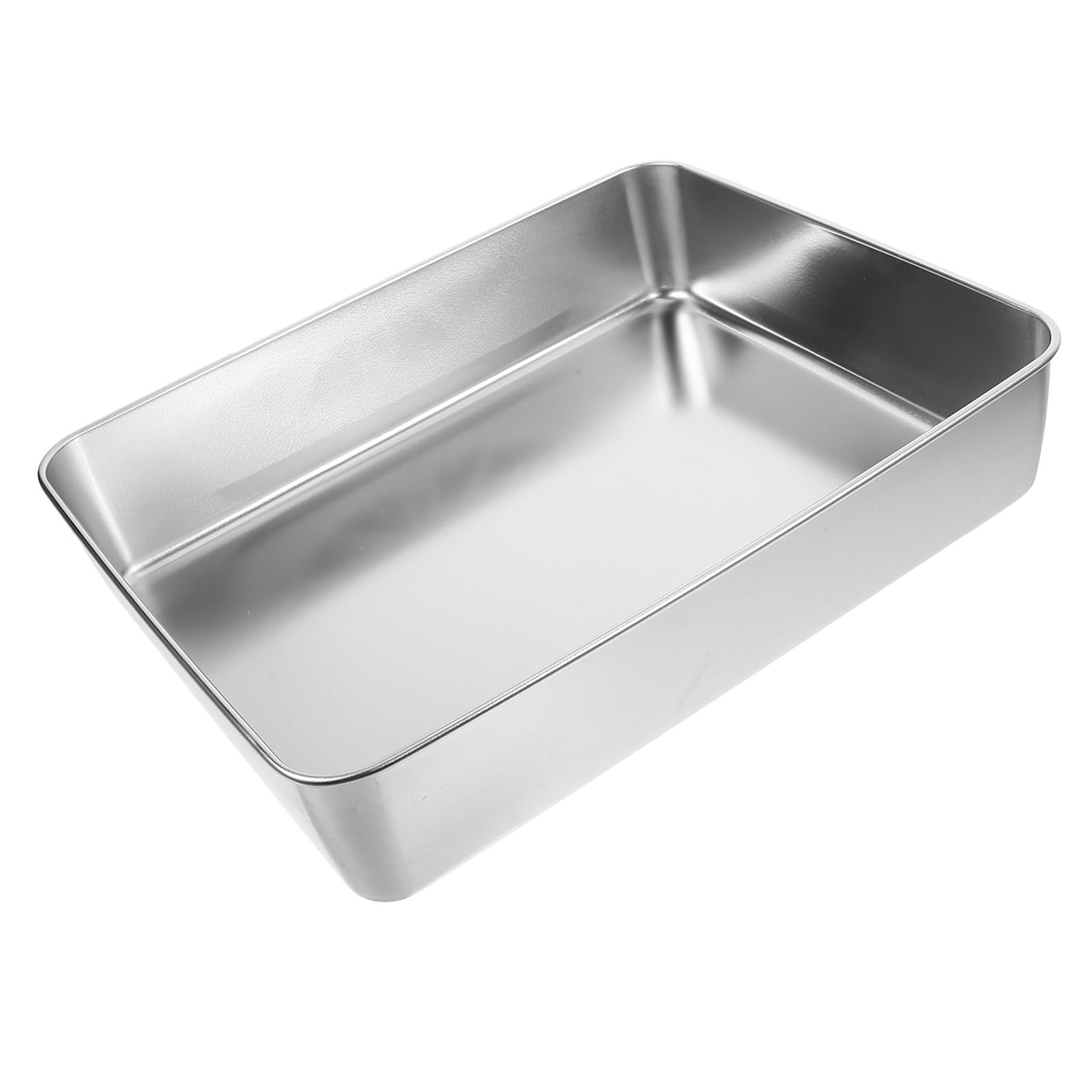 Bandeja para servir de acero inoxidable con acabado pulido de cocina