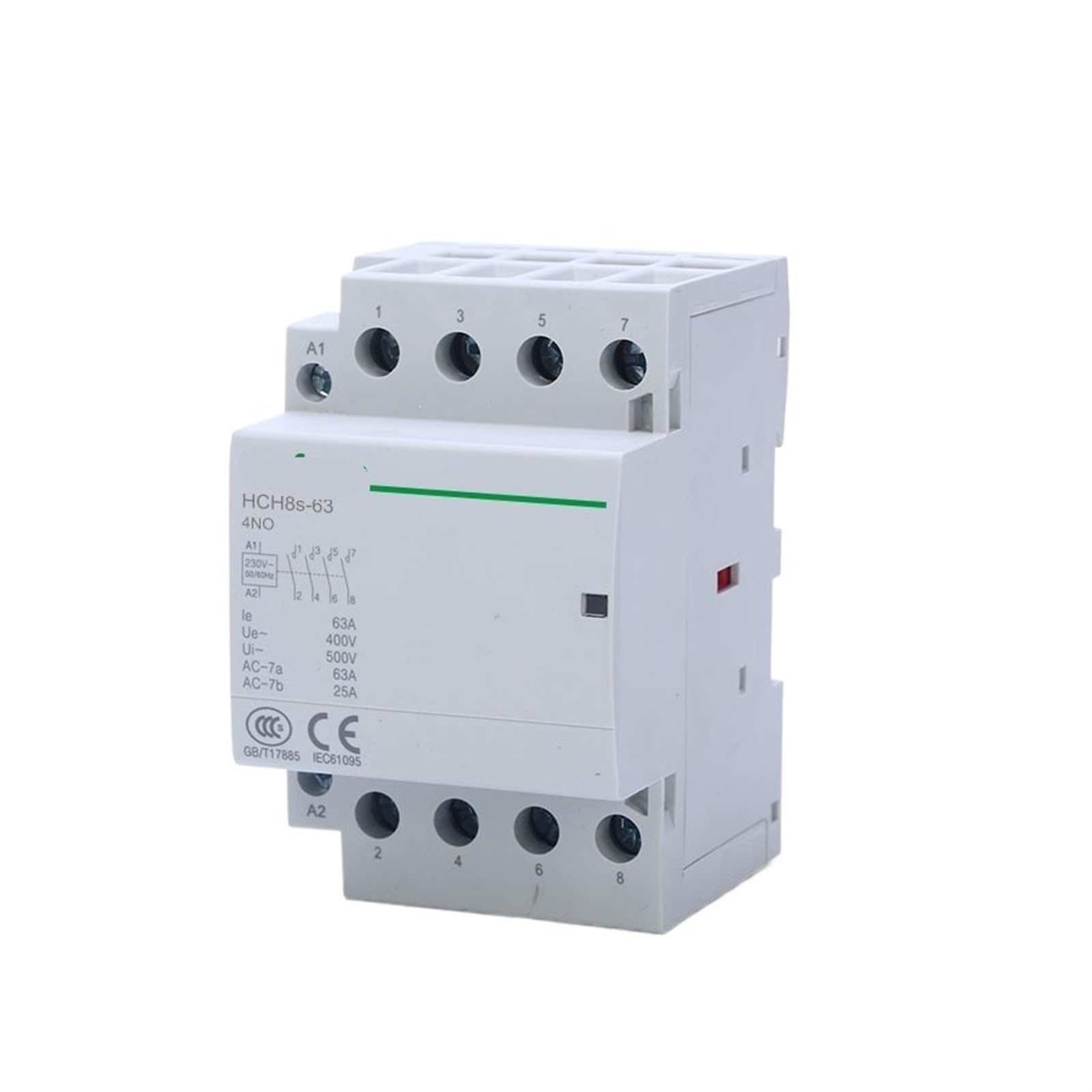 Contacteur modulaire HCH8s 4P 63A pour rail DIN dans tableau électrique