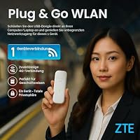 ZTE MF833, CAT4/4G USB-Dongle, entsperrt, kostengünstiges Reisen, Business-WLAN, perfekt für Streaming, Gaming, Browsing, unterstützt Multi-Band-Konfiguration, 2 Jahre Garantie und kostenlose – Ansicht 2