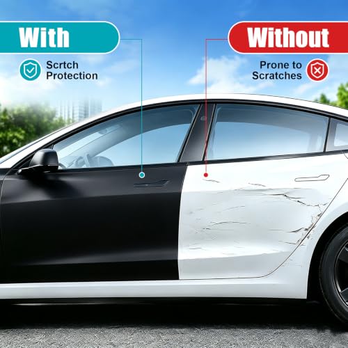 Image of Spurtar Vinyl Wrap for Cars Matte Black 1ft X 5ft Self-Adhesive Film | Air-Release, Automotive Interior Exterior Motorcycle DIY Detailing Sticker, Bubble Free, 1 Roll 30 X 150cm Vinyl Film