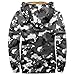 RODYETQQ Mens Zip Up Hoodie Fashion Zipper Outwear Full Zip Up Coat Camouflage Men's Jacket Fleece Winter Camouflage Jacket for Men Big and Tall Camoflauge Jacket(1-Gray,3X-Large)