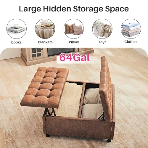 Redlifeᅟᅠ SQ-23090 Redlife 35 Inch Large Square Storage Ottoman Bench, Storage Ottoman Coffee Table Large Square Ottoman thumb #2