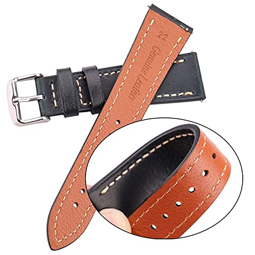 Bracelet de montre en cuir interchangeable 20mm adaptable