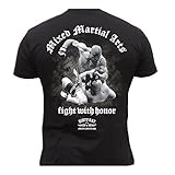 Dirty Ray Kampfsport MMA Fighter Herren Kurzarm T-Shirt DT4 (L)