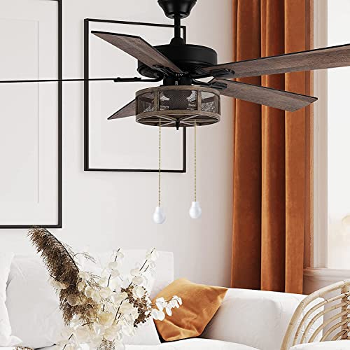 Image of Ceiling Fan Chain Pulls Extenders Decorative Ornaments 12 Inches White Color Wooden Pendant Pull Chain Extension for Ceiling Light Lamp Fan Chain 2 Pcs (Brass Pull Chain)