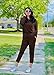 PRETTYGARDEN Women Fall 2 Piece Lounge Outfit Long Sleeve Tops High Waisted Jogger Pants Set Spring Travel Clothes Tracksuit (Brown,Medium)