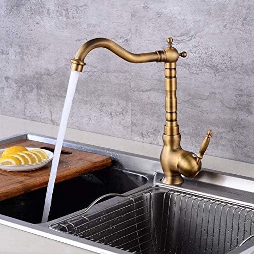 Mitigeur de cuisine en laiton bronze antique col de cygne