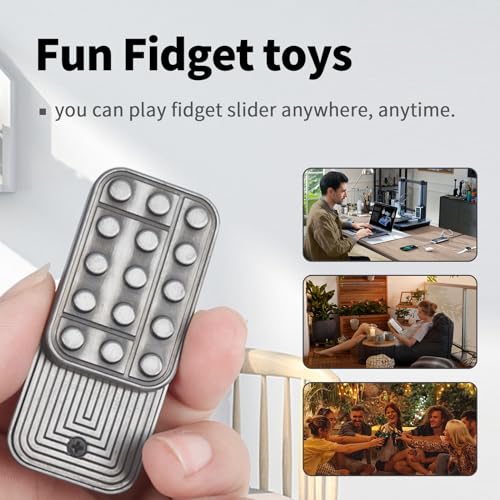 Image of Fidget Toys Adults Metal Fidget Slider Magnetic EDC Haptic Fidget Toys for Adults