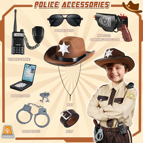 Disfraz de policía para niños con accesorios miniatura 3