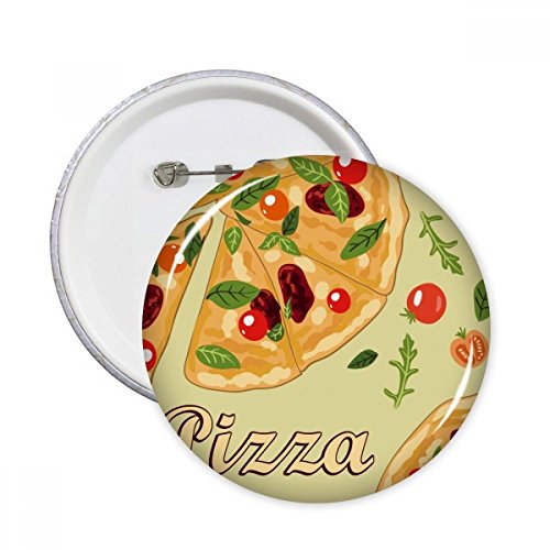 Badge rond Pizza et Tomate XL DIYthinker pour customiser vos vêtements