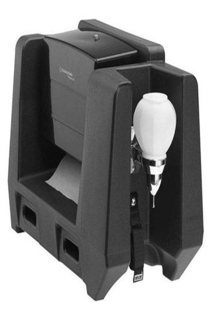 Cambro HWATD-110 Handwashing Station with Multi-Fold Towel Dispenser, Black