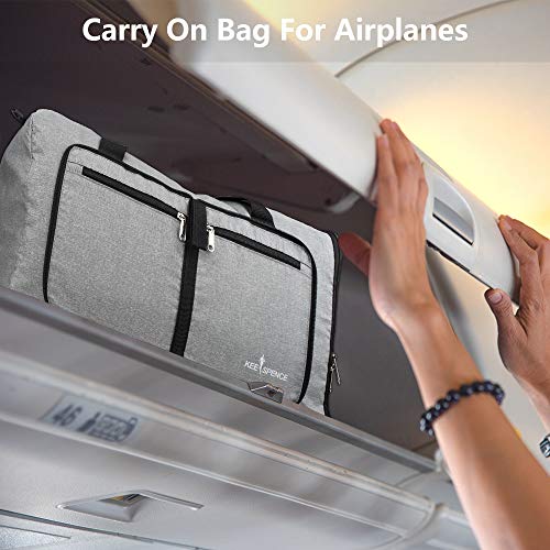 Gym Duffle Bag, with Shoe Compartment and Wet Pocket for Women Swim Sports Travel Gym Bag, 19.3 inch (Grey)