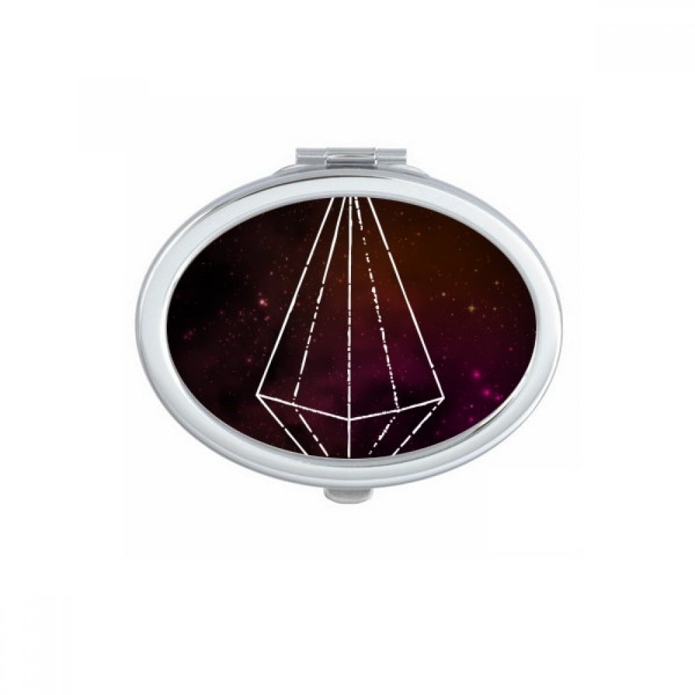 Miroir compact portable cristal univers cadeau fait main original anniversaire et fête