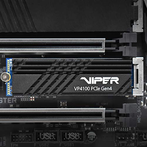 Patriot Viper VP4100, Unità SSD M.2 NVMe PCI-E x4 Gen4 da 2TB, Velocità Lettura e Scrittura Sequenziale Fino a 4.700 MB/s e 4.200 MB/s VP4100-2TBM28H