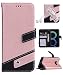 Samsung S8 Case,Galaxy S8 Wallet Case, FLYEE Flip Case Wallet Leather [kickstand] Emboss Butterfly Flower Folio Magnetic Protective Cover with Card Slot Rose gold