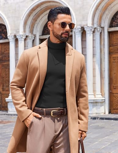 COOFANDY Men's Slim Fit Thermal Turtleneck Long Sleeve Ribbed Turtle Neck Casual Lightweight Pullover Sweater Basic Tops3