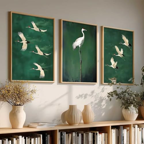 Image of kotart Home Decor Nature Art Painting Decorative Wall Art | Poster With Frame For Living Room Bed Room Hotel Wall Decor Digital Reprint Set of 3 (35x37 Inch)
