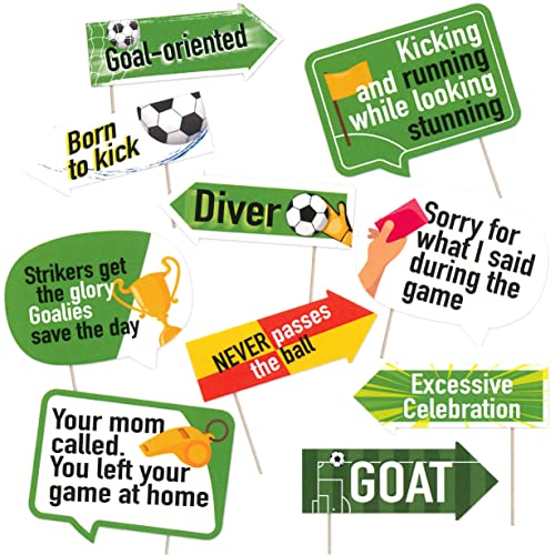 Funny Soccer Photo Booth Props - Soccer Birthday Party Decorations #TOP3