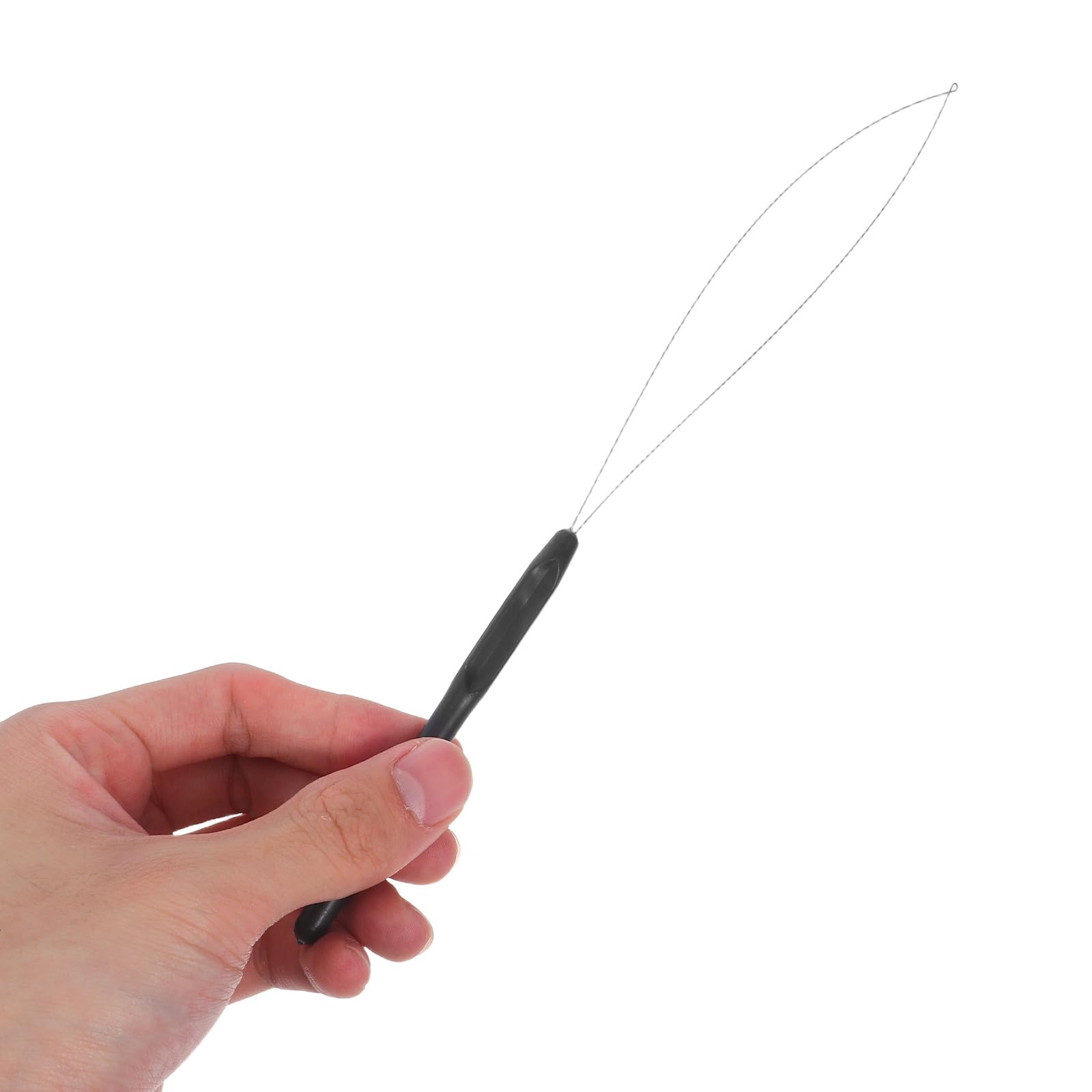 100pezzi Infila-aghi per Extension Capelli Manico in Plastica Strumento per Ago Anello Infila-perline per Capelli Accessori per Extension