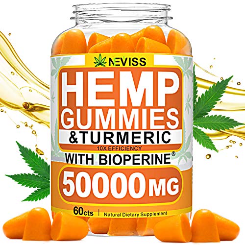 Hemp Gummiés with Turmeric & Bioperine 50000 MG, Hemp Gummiés for Pain