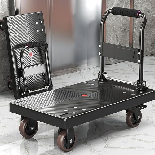 Carretilla plegable de mano con 4 ruedas y capacidad 200 kg miniatura 6
