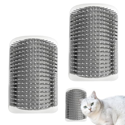 2 Stück Cat Self Groomer,Katze Bürste,Katzenbürste, Massage Ecke Katze Bürste,Katze Self Groomer,Für Türen Tisch Wände Für Langhaar Kurzhaar Katze Massage (Ohne Katzenminze)