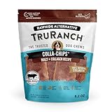 TRURANCH Collagen Chips - Collagen Dog Treats - Long Lasting Healthy Joint Support Dog Treat - Rawhide Alternative Chips - Skin & Coat Health - Made with Real Bully,1 Bag, 8.2 oz