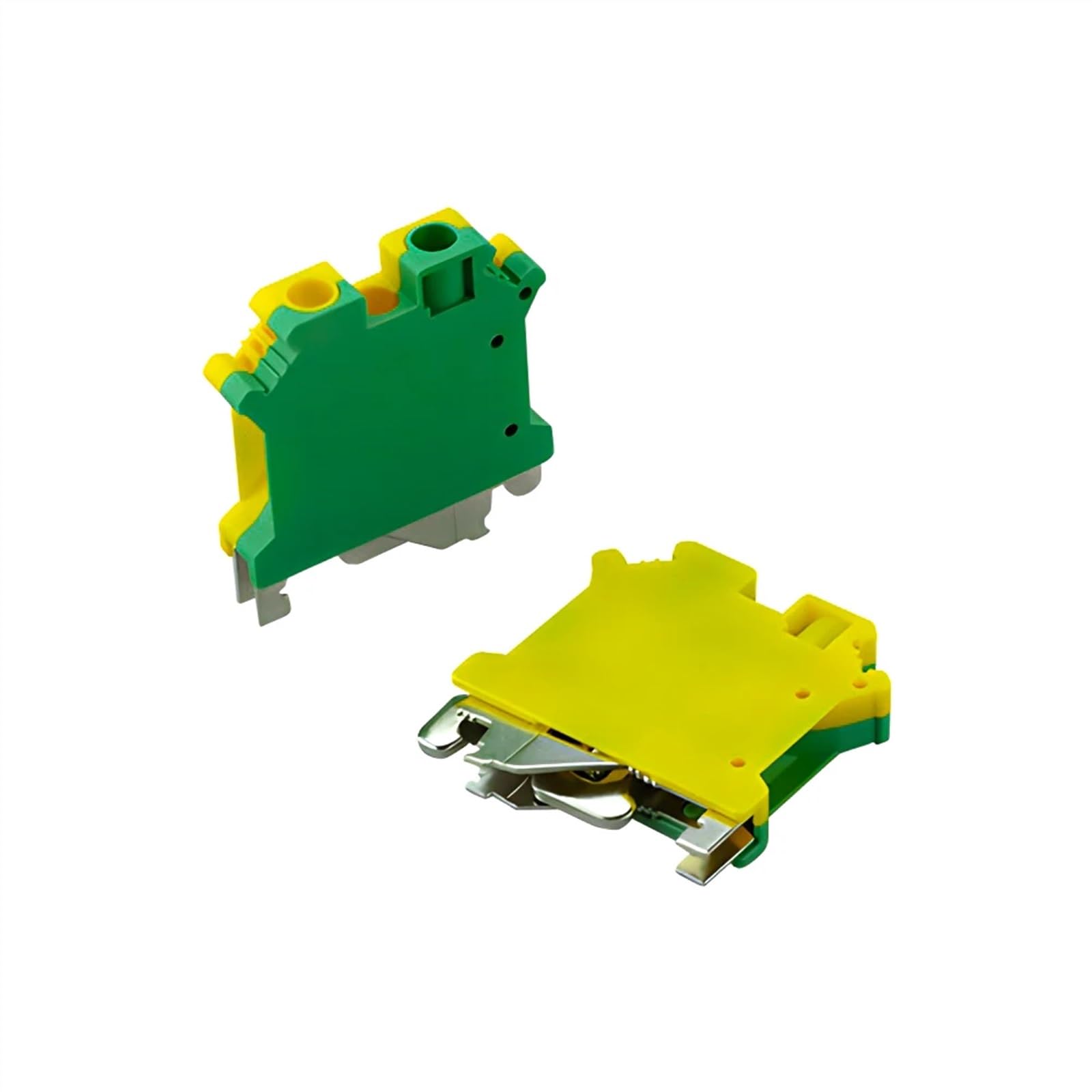 Bloques de terminales de carril Din PE, 10 Uds., USLKG-6N, conector de clase Universal de tierra, Conductor de cable de tornillo USLKG6