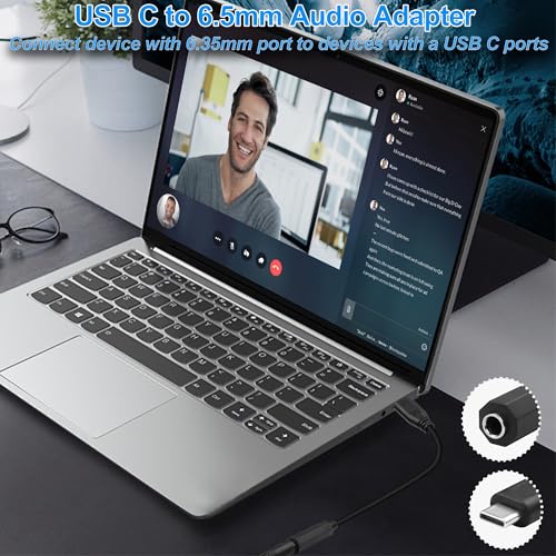 Cable adaptador de audio USB C a Jack 6.35 mm miniatura 5