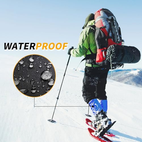 HIGH EXPERIENCE Leg Gaiters 100% Waterproof Adjustable Shoe Snow Boot Guard Gators for Hiking Shoe Cover Hunting Snowshoeing Climbing Walking for Women Men (Blue) - Thumbnail 5