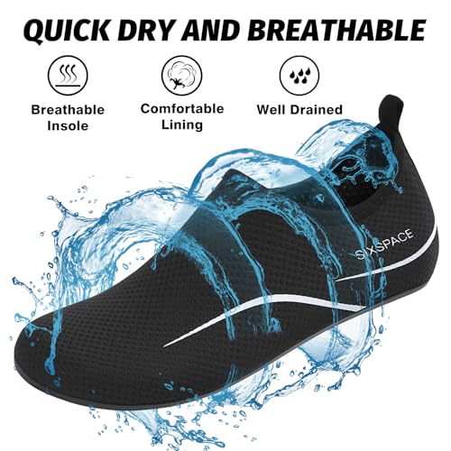 Sixspace Barefoot Water Shoes Men Women Lightweight Ladies Aqua Aerobics Shoes for Swim Running Surfing Driving Diving Kayaking Beach Yoga - Image 6