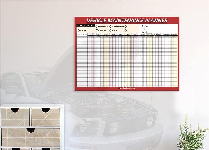 VEHICLE MAINTENANCE PLANNER Graphic by NeonPixert · Creative Fabrica