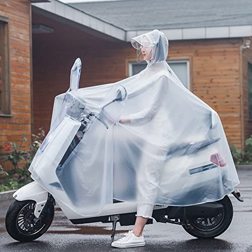 Raincoat,Electric Bike Raincoat,Cycling Raincoat Reusable Transparent PVC Jacket Capes Adult Cycling Moto Bike Mobile Scooter Cover with Lamp Shade (Snowflake Pink 4X Large)2