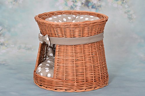 E-wicker24 - Cestino in Vimini per Gatto, Cesto