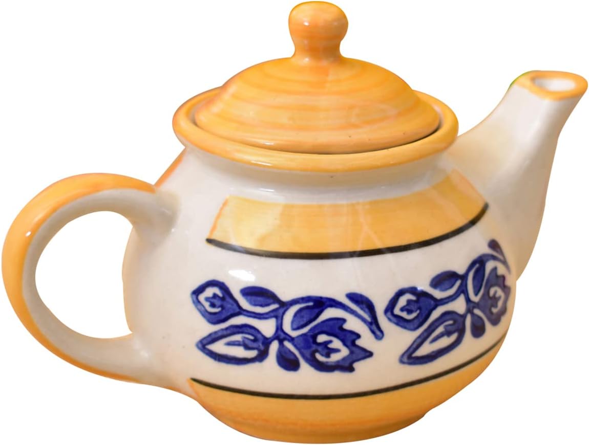 KunhaR Ceramic Teapot - 1 Piece, Yellow, 400ml