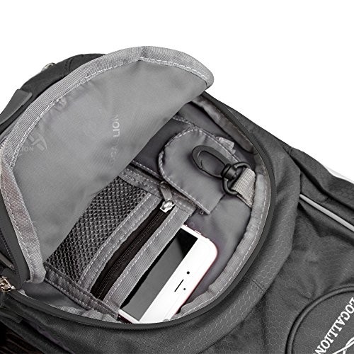 TXJ 12L Impermeable Mochila de Senderismo MúLtiples Funciones Mochila de viaje Escalada Marcha camping ciclismo Deporte Al Aire Libre Hombre (Negro)