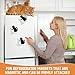 3Pcs Magnet Acrylic Pet Memorial Decor, Refrigerator Ornament Cute Desk Wall Decor Cat Fur Holder,Cat Whisker Keepsake Magnet,Remembrance Gifts for Cat Lovers(Black)