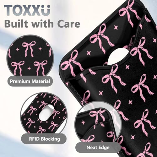 Image of Pink Bow for Magsafe Wallet Compatible with iPhone 17 /16 /15 /14 /13 /12 Series Pro Max Plus (Bowknots Card Holder for Women) (Fit 3 Cards Lether Phone Magnet Mag Safe Wallets)