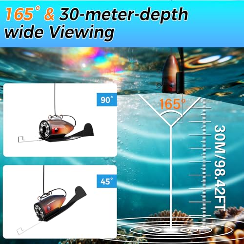 Image of Underwater Fishing Camera 5 inch LCD Monitor Portable Fish Camera with Light Waterproof IP68 for Ice Fishing, Lake Sea Boat Kayak Fishing