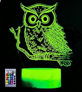 Jinson Well 3D Eule LED Nachtlicht