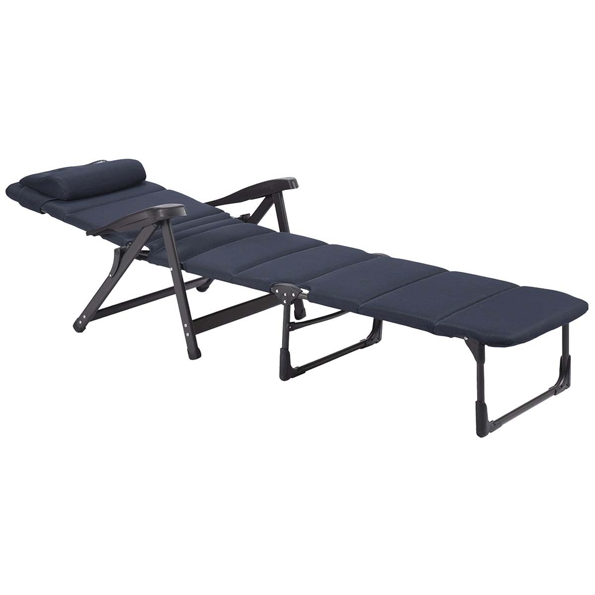 Crespo Sonnenliege Liegestuhl AP 233 Air Deluxe Camping Strand Garten Liege Alu blau