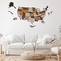 Jabihome 3D Wooden USA Map Wall Art, Wood United States Map with Push Pins, Gift for Him, US Map for Travel Gifts for Men, Office Wall Decor, White Elephant Gifts, Christmas Gifts for Him, Dad, Teacher, Boss, Men, Thanksgiving gifts (Size M: 40"L x 25"W)