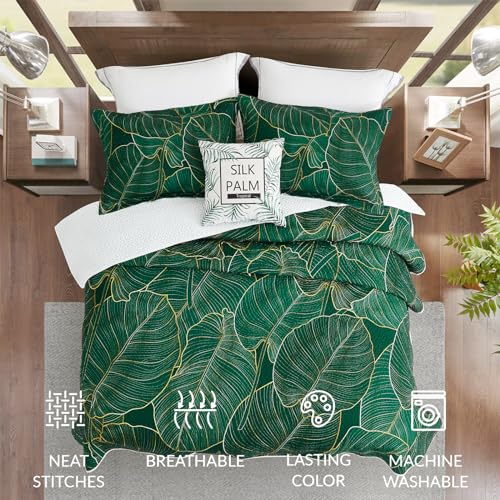 Notepure KTBLK230301 Tropical Quilt King Size Bedding Sets thumb #2