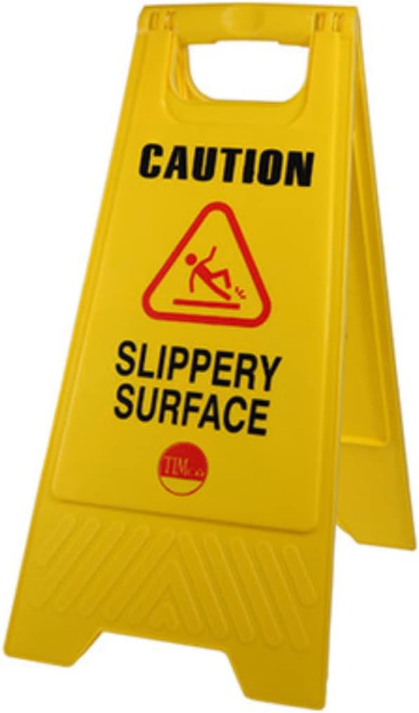 TIMCO A-Frame Safety Sign - Caution Slippery Surface - 610 x 300 x 30mm - For temporary marking of potential hazards in the workplace or in public areas