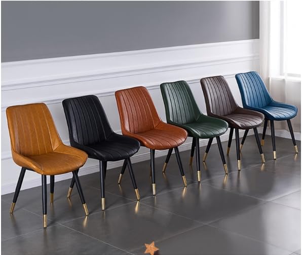 Chaise de salle à manger durable résistante usure avec dossier métal
